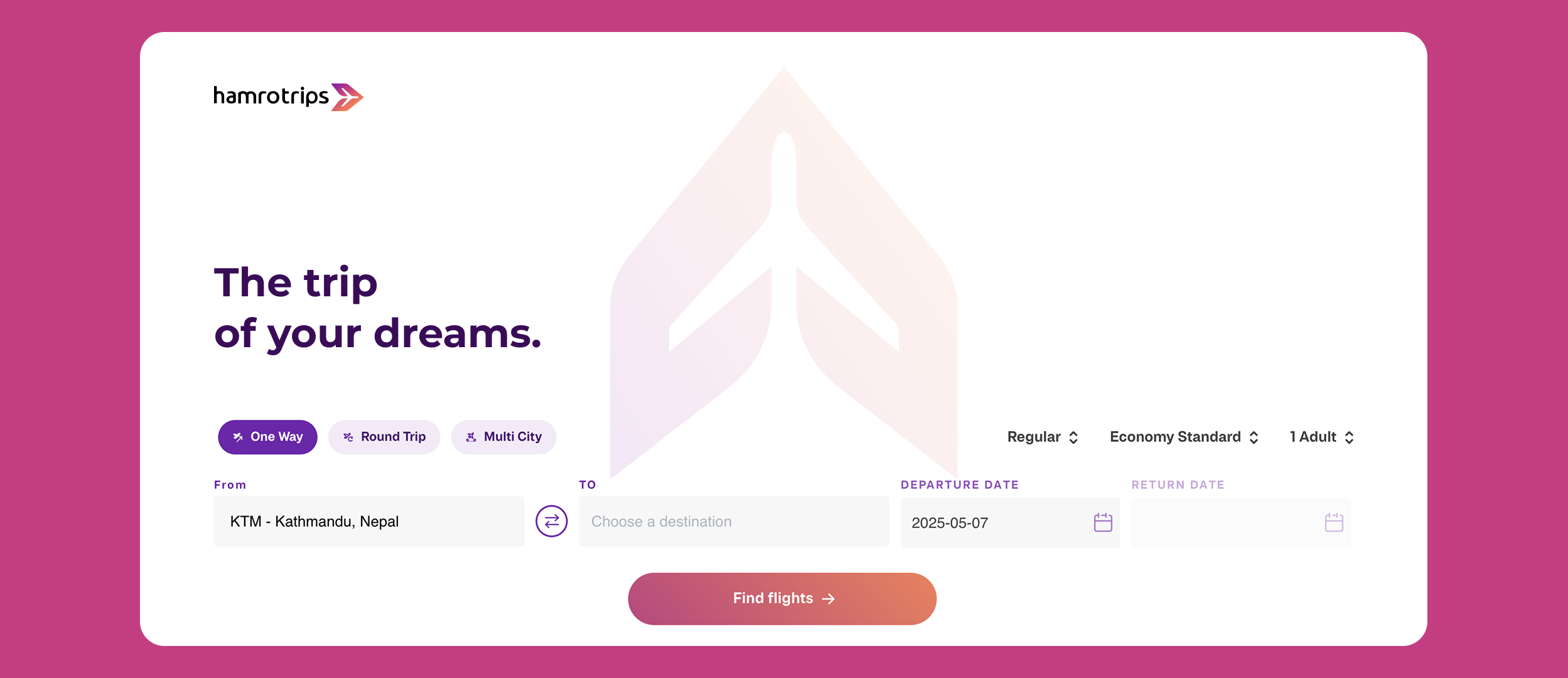 HamroTrips website